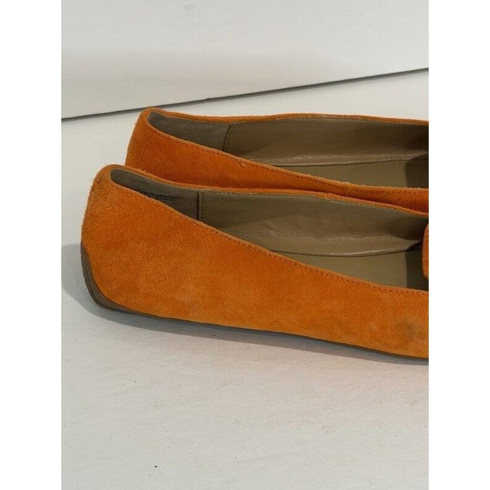 Talbots Francesca Link Suede Leather Driving Flats Orange Size 7.5 - Picture 6 of 12